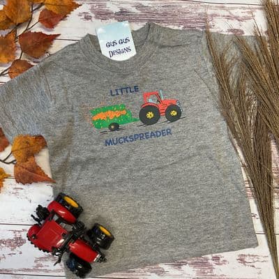 Little Muckspreader tractor T-shirt grey