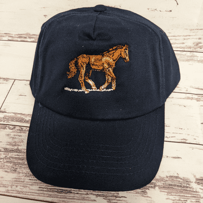 Navy horse cap