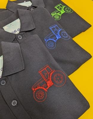 Navy polo shirt  Tractor
