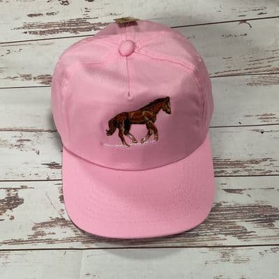 pale pink horse cap