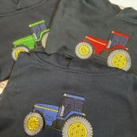 Personalised children’s Tractor Hoodie Navy