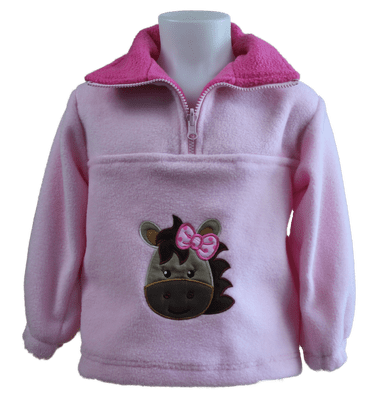 Pony with bow fleece