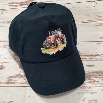 Tractor baseball cap navy red tractor