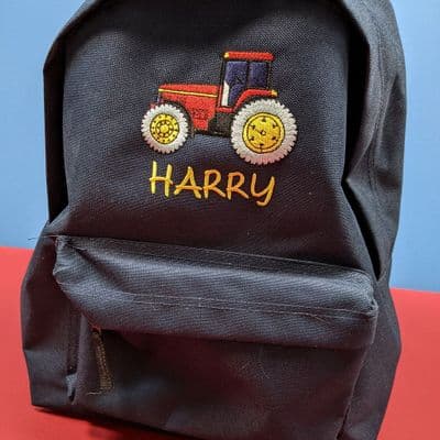 Tractor personalised kids rucksack