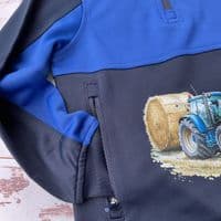 Tractor sweat track top blue