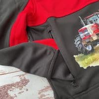Tractor sweat track top red