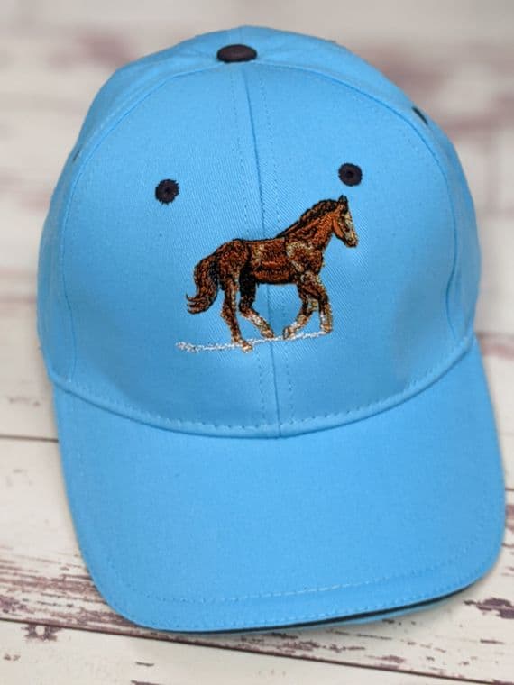 Turquoise  horse cap