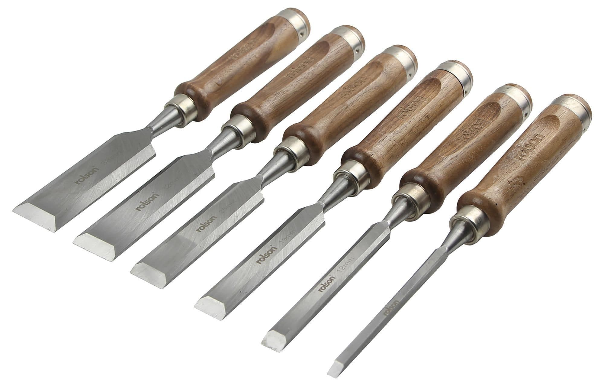 ROLSON TOOLS - 56150 - Wood Chisels with Sharpening Stones Set 8 Piece
