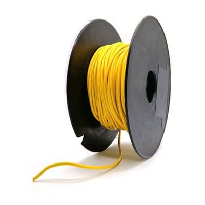 1 Metre Long - Single Core Automotive Cable 14/0.30 - Yellow