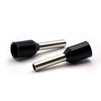 1.5mm Black Single Entry Bootlace Ferrules