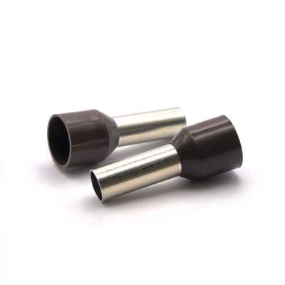 10mm Brown Single Entry Bootlace Ferrules