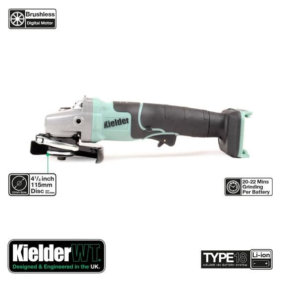 115mm 18v TYPE18 Angle Grinder Bare