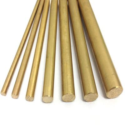 12mm x 700mm Round Bar - Brass CZ121