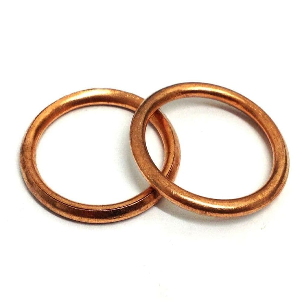 14mm x 20mm x 2mm Compression Washers - Copper