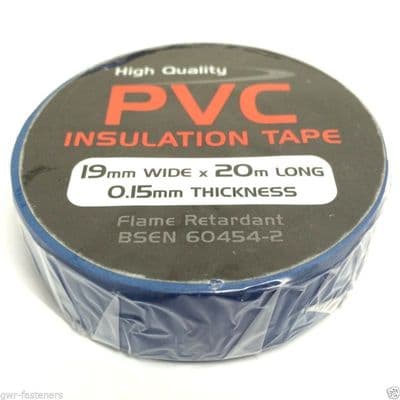 19mm x 20m Blue PVC Insulation Tape