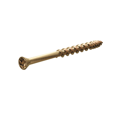 3.5mm x 45mm TONGUE-TITE® Tongue & Groove Flooring Screws - Yellow Zinc Plated - Box of 200