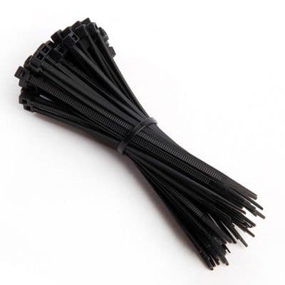 3.6mm x 140mm Black Cable Ties