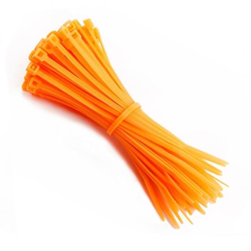 3 6mm x 140mm Orange Cable Ties