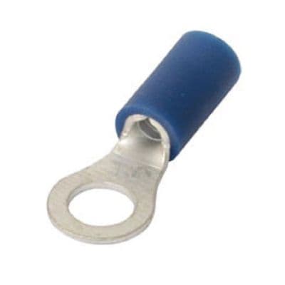 3.7mm Ring Crimp Connectors - Blue