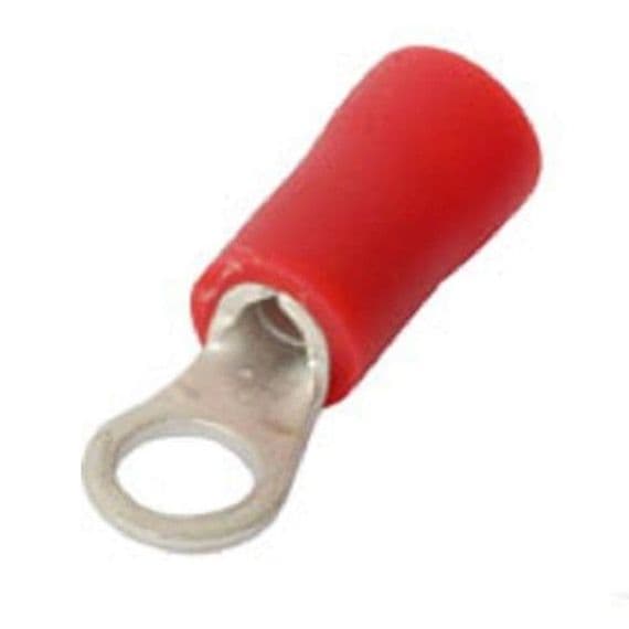 3.7mm Ring Crimp Connectors - Red