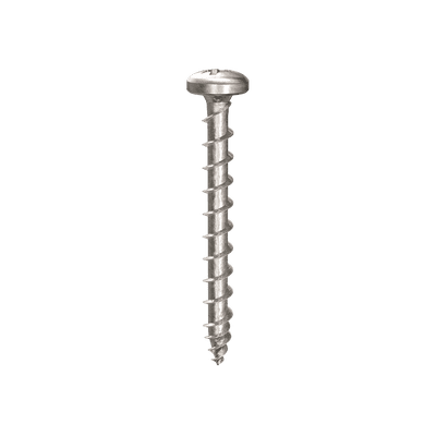 4.0mm x 30mm EXTERIOR-TITE® Outdoor Pozi Pan Head Screws - Silver - Box of 200