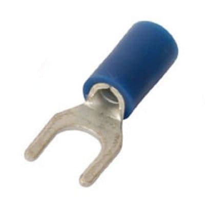 4.3mm Fork Crimp Connectors - Blue
