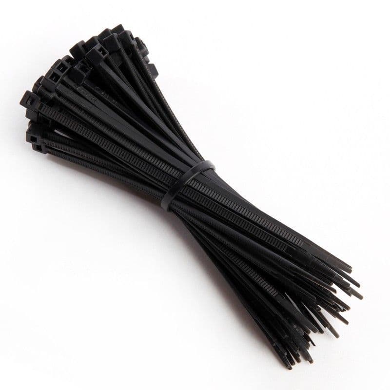 Fascette Stringicavo Nylon Nere 4,8mm X 300mm - Pacchi Da 100, 200, 500 O 1000 Pezzi Per Organizzazione Fai Da Te!