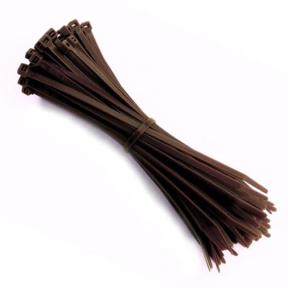 4.8mm x 300mm Brown Cable Ties