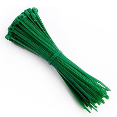 4.8mm x 300mm Green Cable Ties