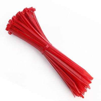 4.8mm x 300mm Red Cable Ties