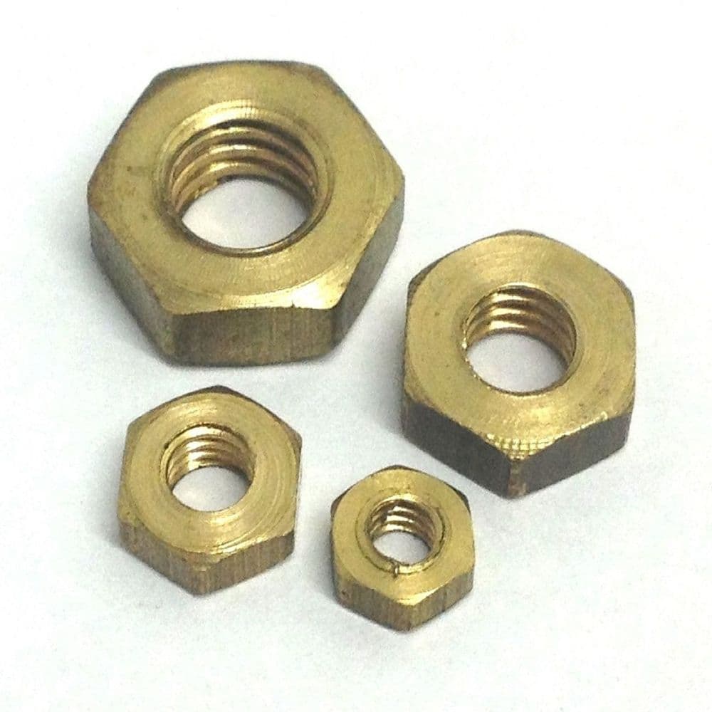 Half Nut Example 4BA Half Nuts (BS 57:1951) - Brass