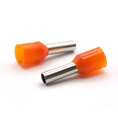 4mm Orange Single Entry Bootlace Ferrules