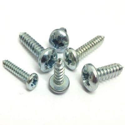 5.5mm Pozi Pan Head Self Tapping Screws - Steel Zinc Plated
