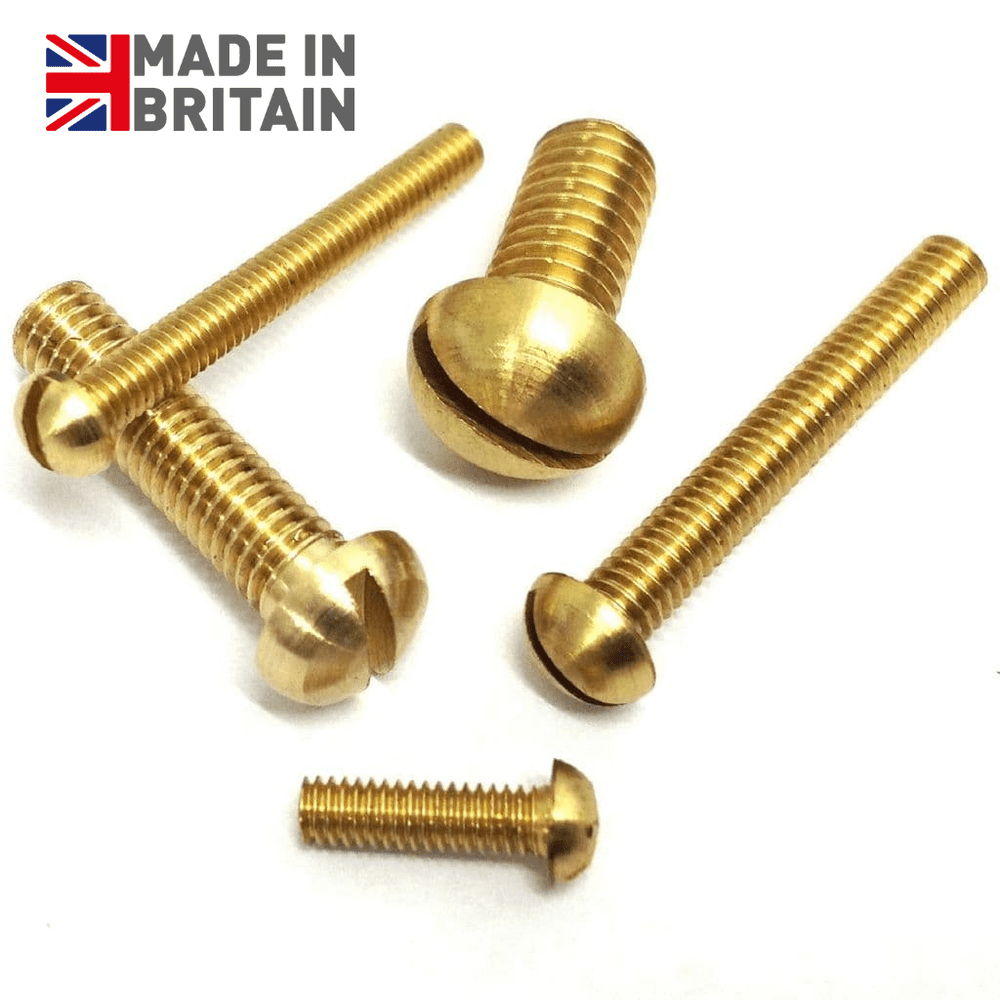 Brass Machine Screws Slotted Pan Head DIN 85 - M4 X 20 - Boka Bolt Supplies Brass Machine Screws Slotted Pan Head DIN 85 - M4 X 20 - Boka Bolt Supplies
