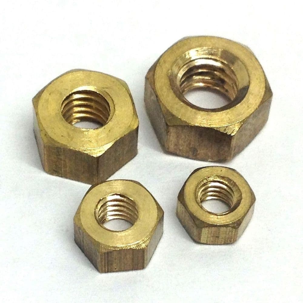 9BA Full Nuts (BS 57:1951) - Brass