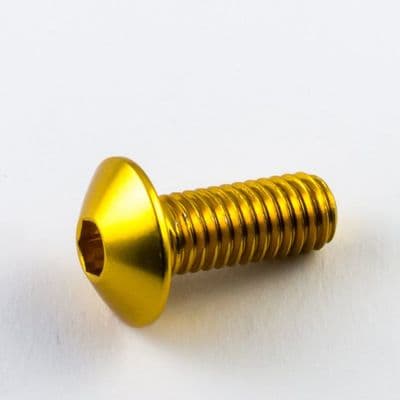 Aluminium Fairing Bolt M8 x 1.25mm x 16mm - Gold