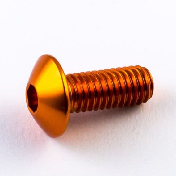 Aluminium Fairing Bolt M8 x 1.25mm x 16mm - Orange