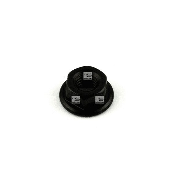 Aluminium Flanged Nut M6 x 1.00mm Rolled Thread - Black