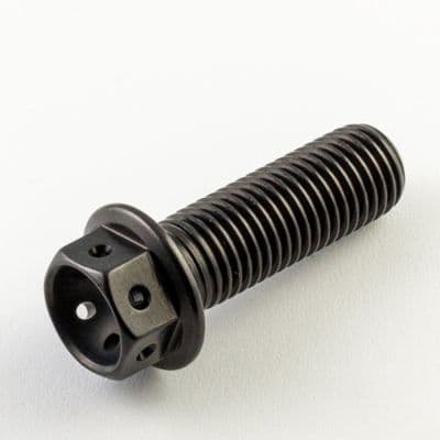 Aluminium Race Flanged Hex Extra Small Head Bolt M8 x 1.25mm x 30mm - Black