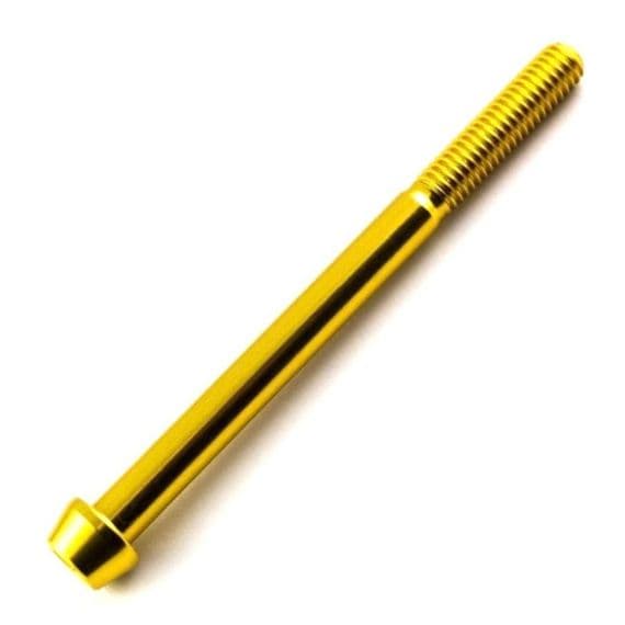 Aluminium Tapered Socket Cap Bolt M6 x 1.0mm x 70mm - Gold