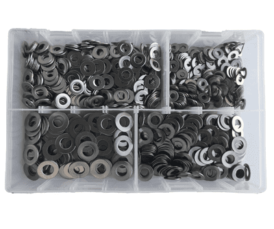 Assorted Flat Washers (Imperial) - A2 Stainless Steel (1000pcs)