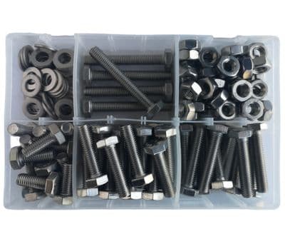 Assorted M10 Setscrews, Nuts & Washers - A2 Stainless Steel (150pcs)