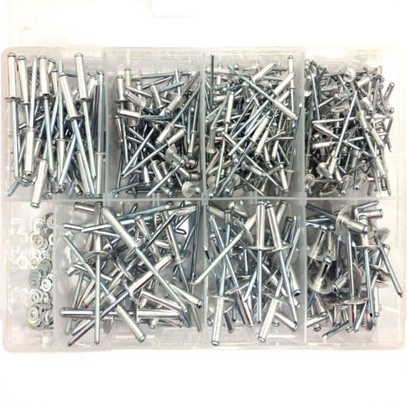 Assorted Pop Rivets and Washers 475pcs