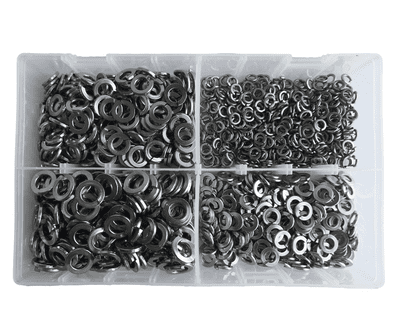 Assorted Spring Washers (Imperial) - A2 Stainless Steel (1000pcs)