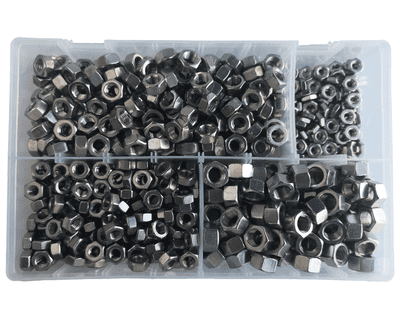 Assorted UNF Full Nuts - A2 Stainless Steel (600pcs)