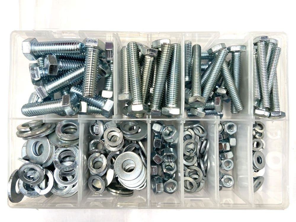 137-Piece UNF Fine Thread Nyloc Nut & Washer Assortment | Stainless Steel & Nylon Locking