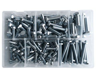 Assorted UNF Setscrews - Steel Zinc Plated (175pcs)