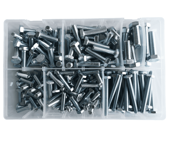 Assorted UNF Setscrews - Steel Zinc Plated (175pcs)
