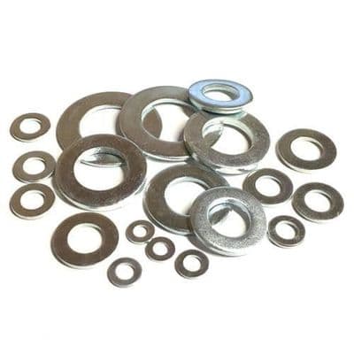 BA Flat Washers - Mild Steel Zinc Plated
