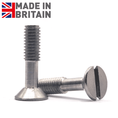 Captive Slotted Countersunk Screws - A4 Stainless Steel